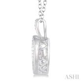 1/20 ctw Heart Shape Diamond Emotion Pendant in Sterling Silver with Chain